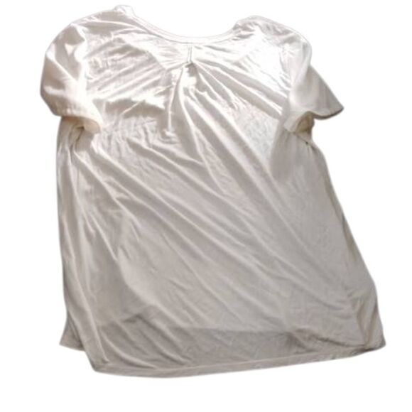 Ann Taylor White Asymmetrical Relaxed T-Shirt - Picture 3 of 3